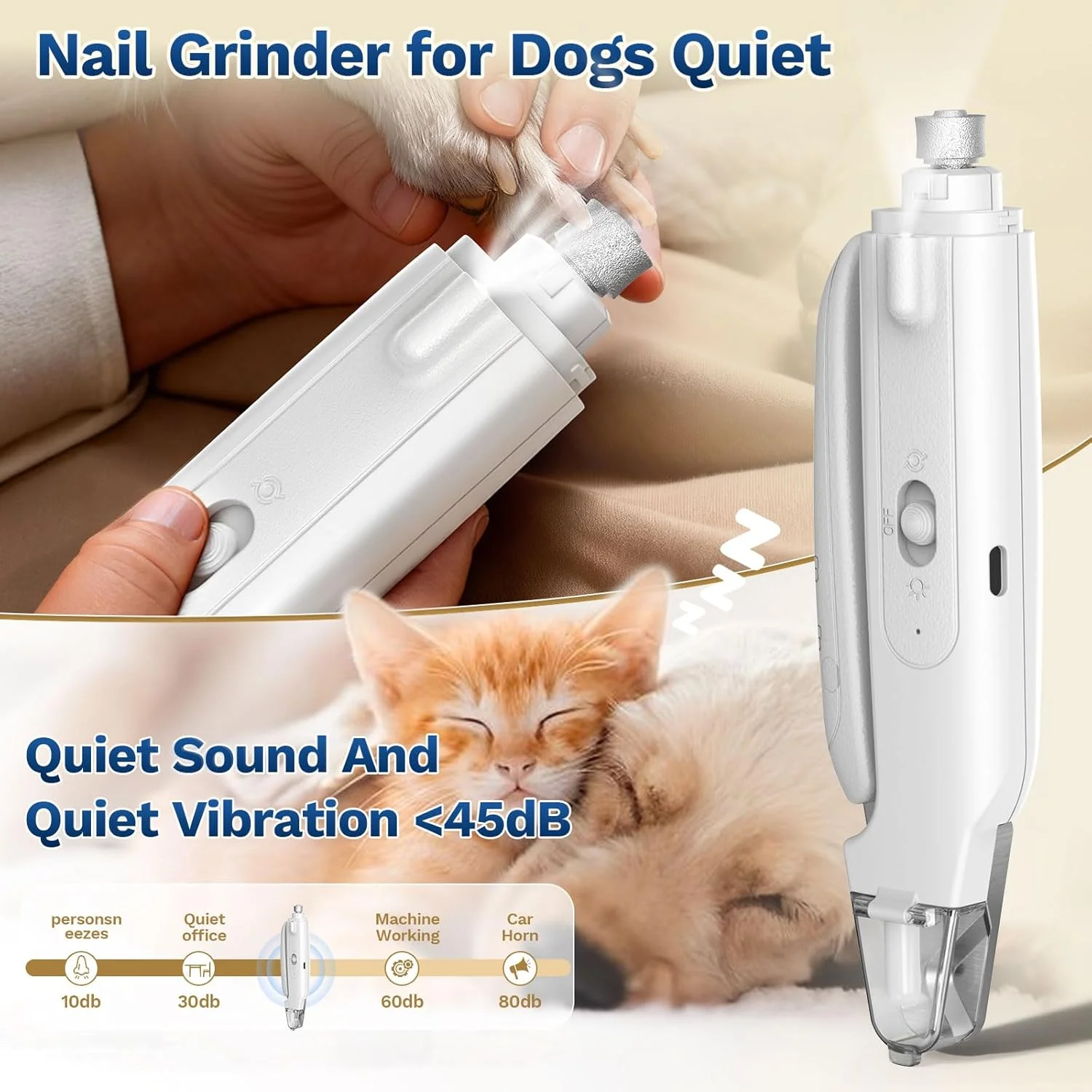 2-in-1 Rechargable Pet Nail Clipper & Grinder - Image 7