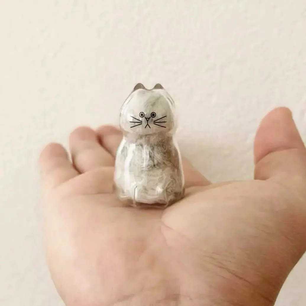 Cat and Dog Hair Keepsake Capsule Pendant Keychain - Image 11