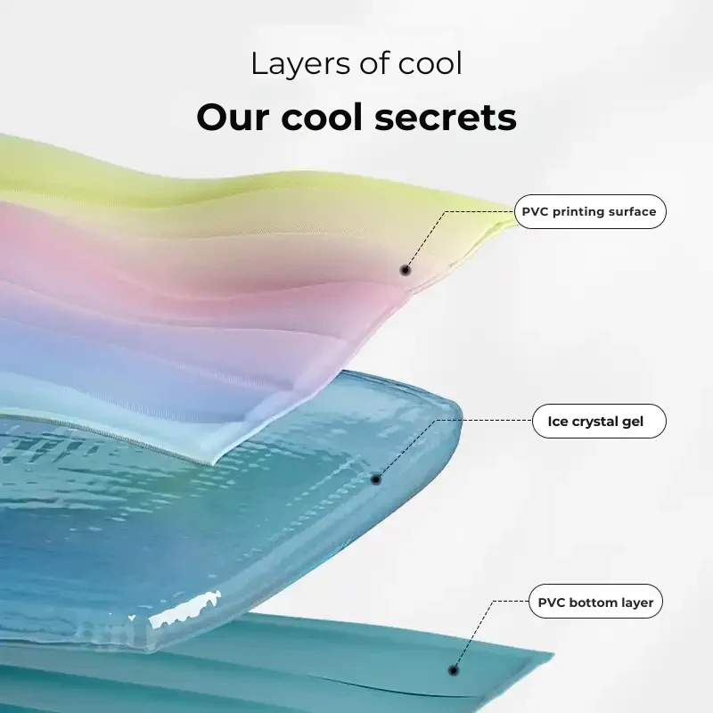 Summer Rainbow Cooling Pet Bed with Ice Crystal Gel - Image 3