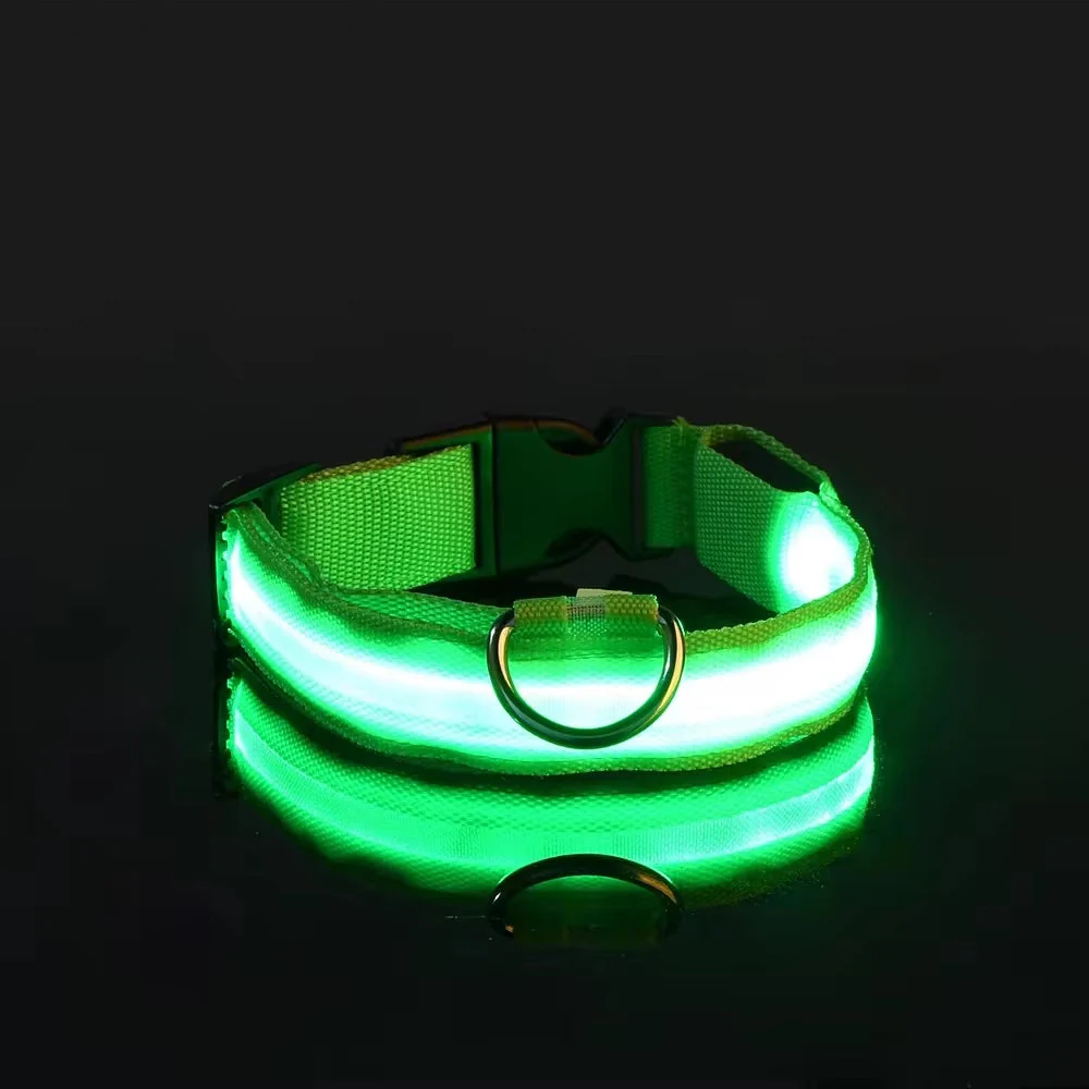 Dog Collar Nylon LED Night Safety Flashing Glow - Image 10