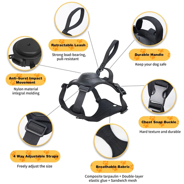 Dog Harness and Retractable Leash Set All-in-One - Image 4