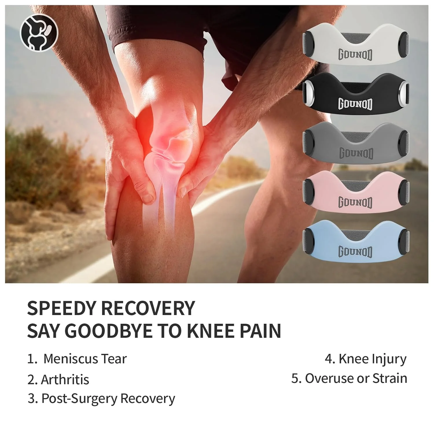 Patellar Support Strap For Knee Pain and Tendonitis (2 Straps Included) - Image 5
