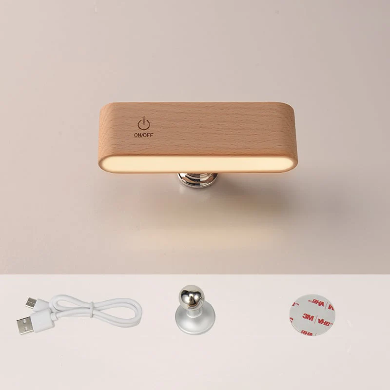 360° Rotating Magnetic Charging Desk Lamp — Solid Wood - Image 3