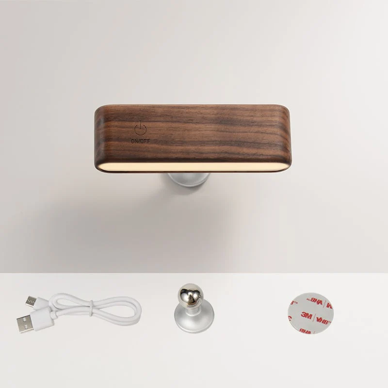 360° Rotating Magnetic Charging Desk Lamp — Solid Wood - Image 4