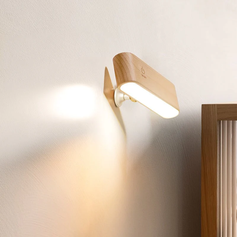 360° Rotating Magnetic Charging Desk Lamp — Solid Wood - Image 5