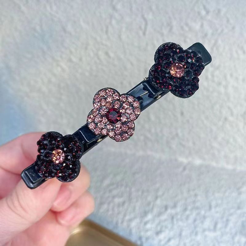 Sparkling Crystal Stone Braided Hair Clips - Image 4