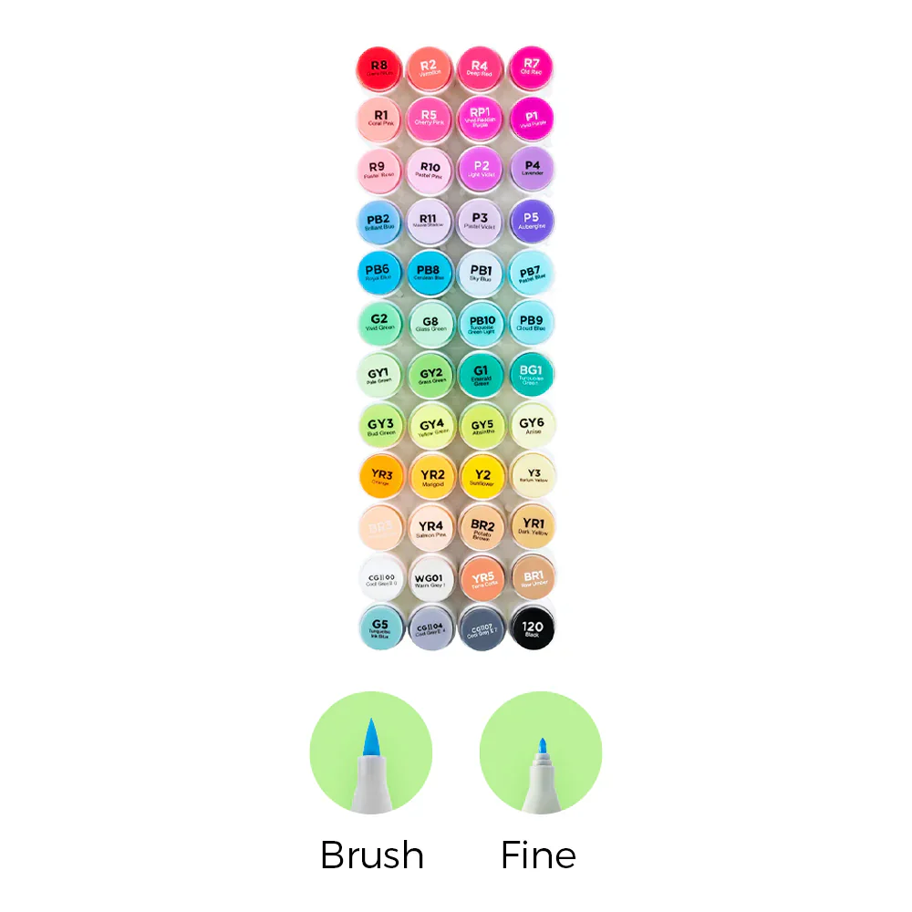 Dual Tips Alcohol Art Marker - Image 20