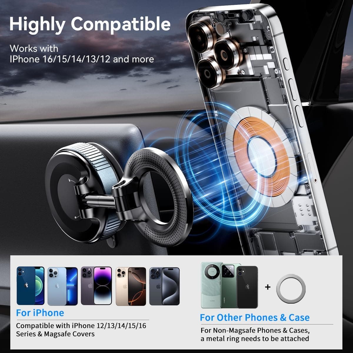 Vacuum Magnetic Phone Holders for Car - Image 3
