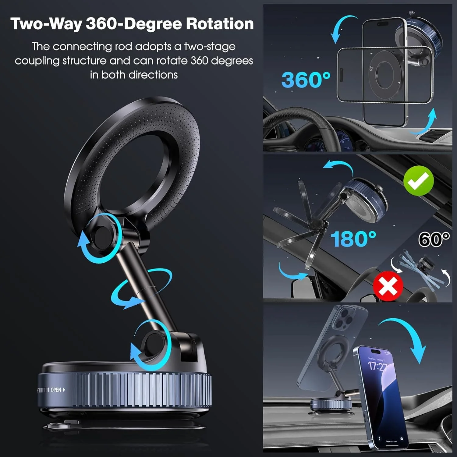 Vacuum Magnetic Phone Holders for Car - Image 5